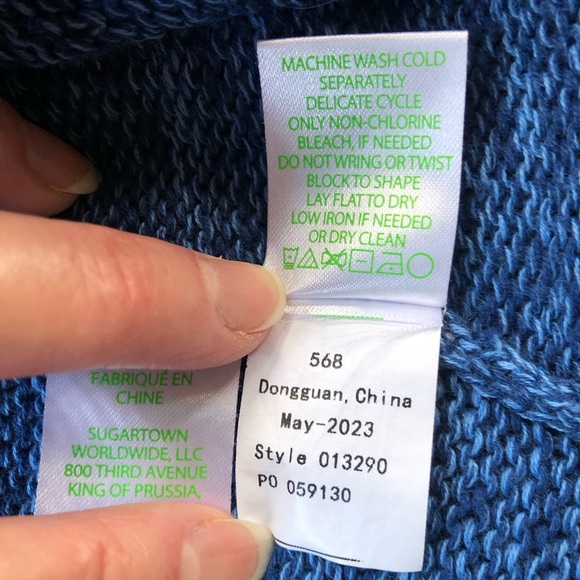 Lilly Pulitzer Vibrant Blue Long Sleeve Crew Neck Cotton Sweater Size XL - Picture 8 of 8